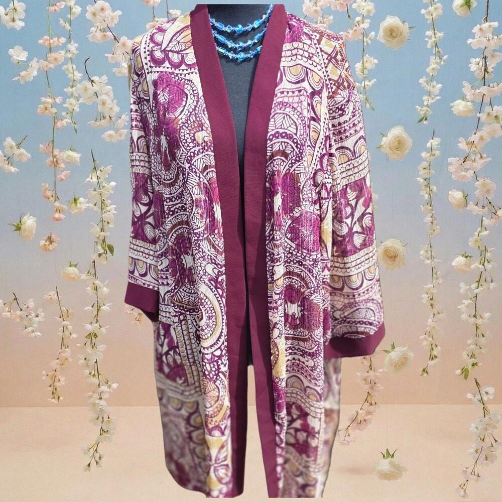 R&M Richards Sheer Open Front Jacket Cardigan – Women’s Size 18W